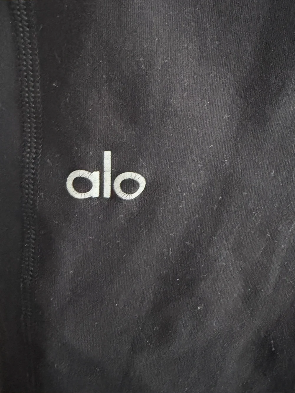 Alo Yoga Black Alosoft High Waist Lounge Leggings With Ribbed Waist Ankles